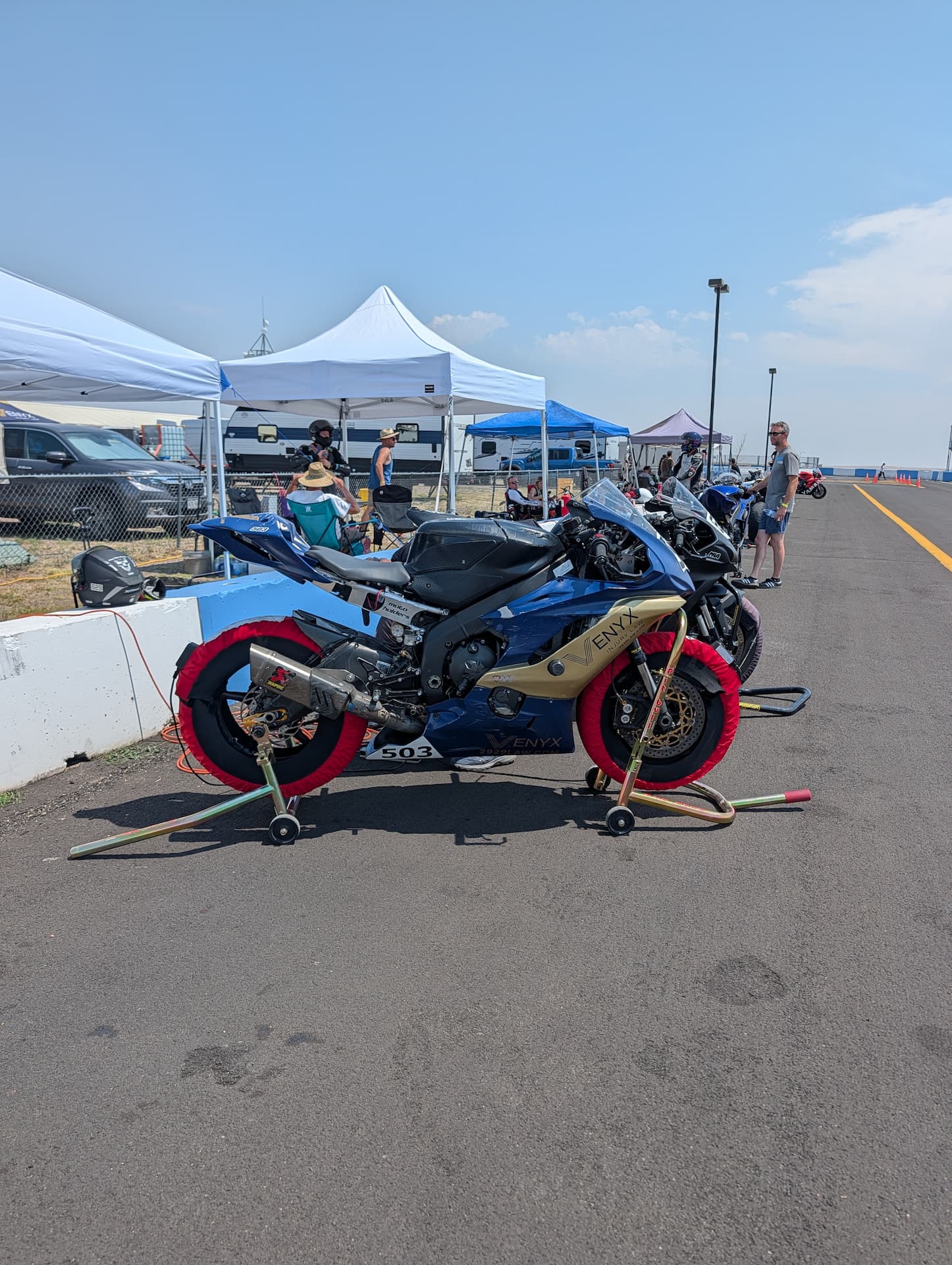 Procrasta-Racing bikes staged on the hot pit at Legion SBK