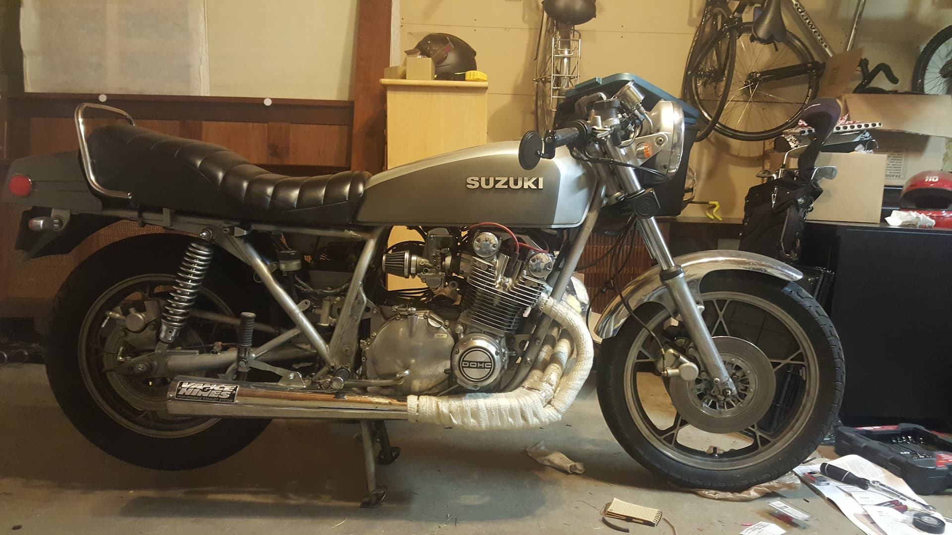 1978 Suzuki GS 1000 exhaust wrap Denver Motorcycle Accident Lawyer