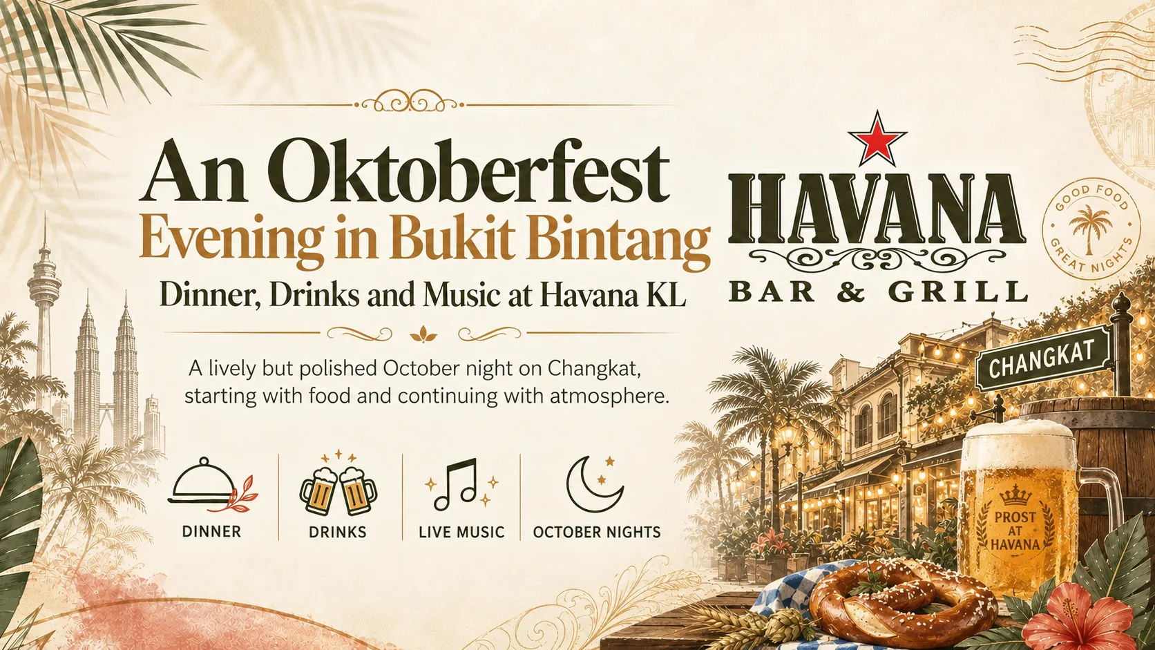 An Oktoberfest Evening in Bukit Bintang: Dinner, Drinks and Music at Havana KL