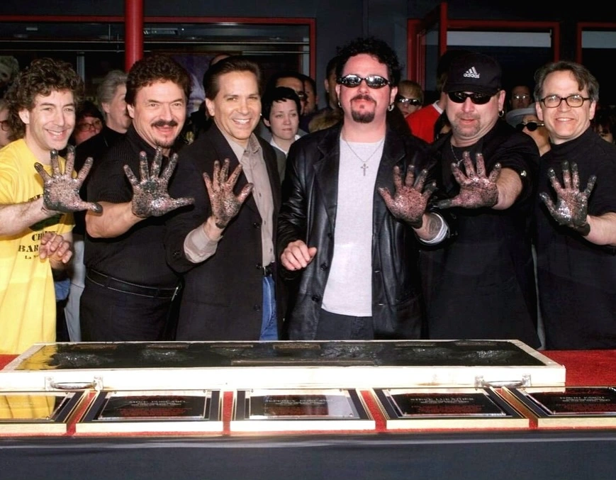 Toto getting inducted into the Rockwalk in Hollywood, CA – May 1999