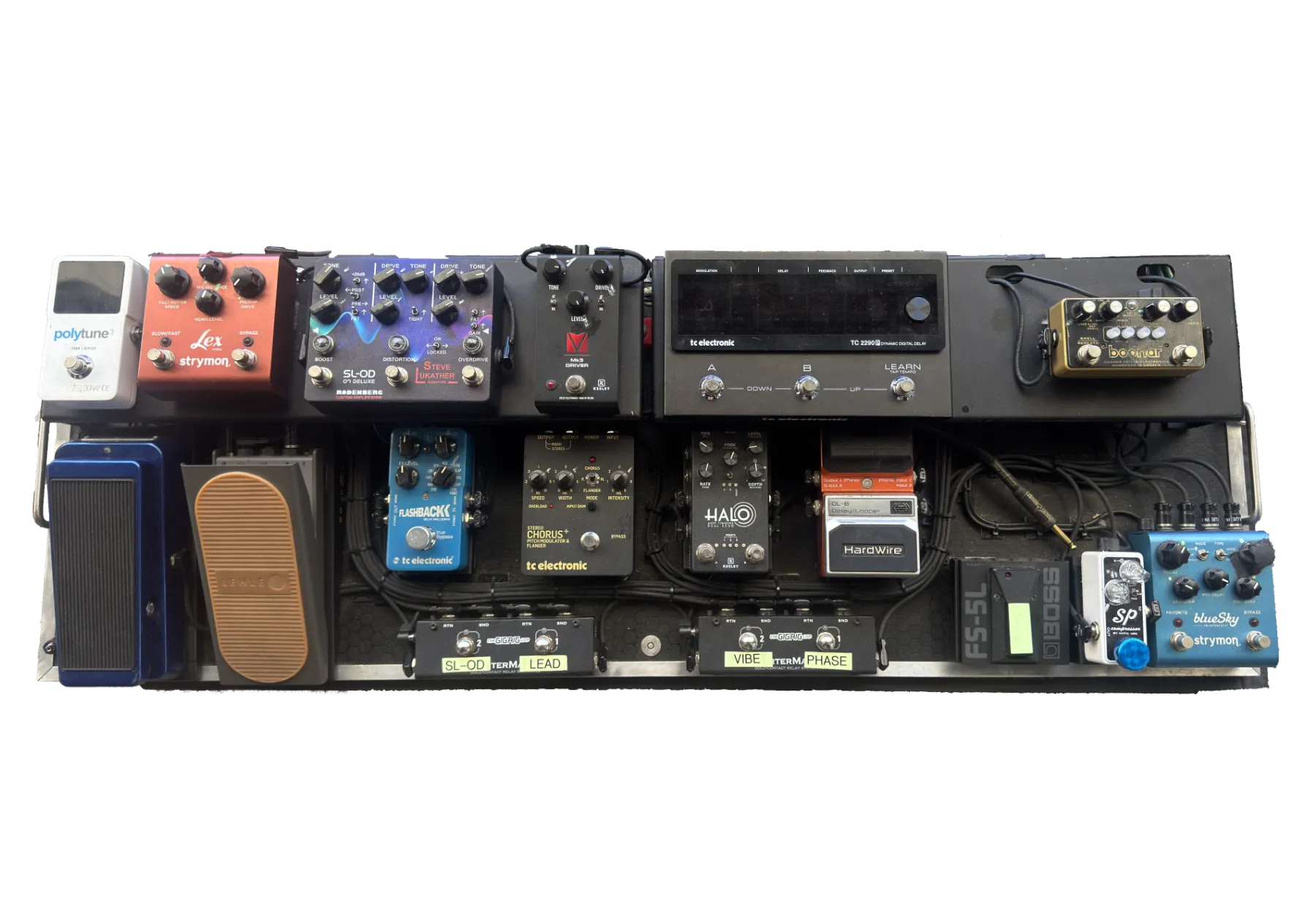 Steve Lukather's 2026 pedalboard