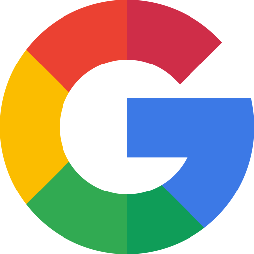 Google logo with red, yellow, green, and blue segments forming a stylized G.
