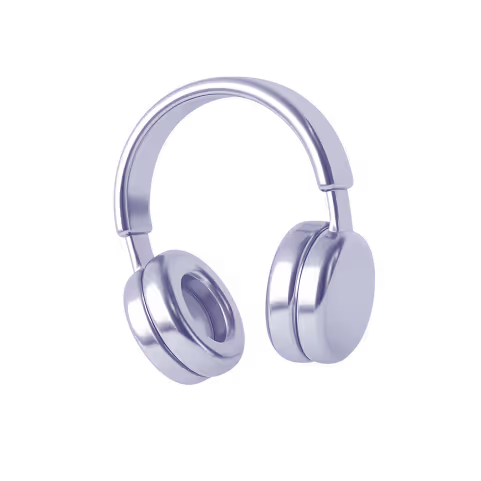 Silver over-ear wireless headphones with a padded headband and cushioned ear cups.