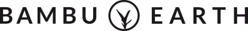 Logo of Bambü Earth, featuring the text with a stylized leaf and globe icon between the words.
