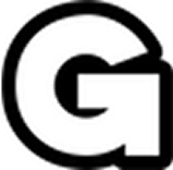 Bold white letter G on a black background.