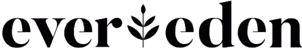 Evereden logo with a leaf symbol integrated between the words.