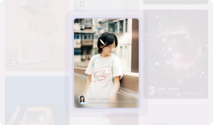Young woman with glasses and a hair clip wearing a white t-shirt, leaning on a railing in an urban setting.