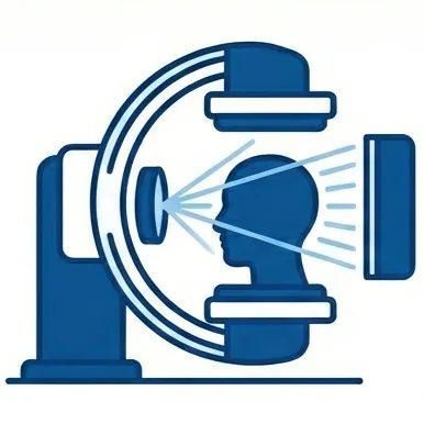 icône de la radiologie avec le scanner cone-beam