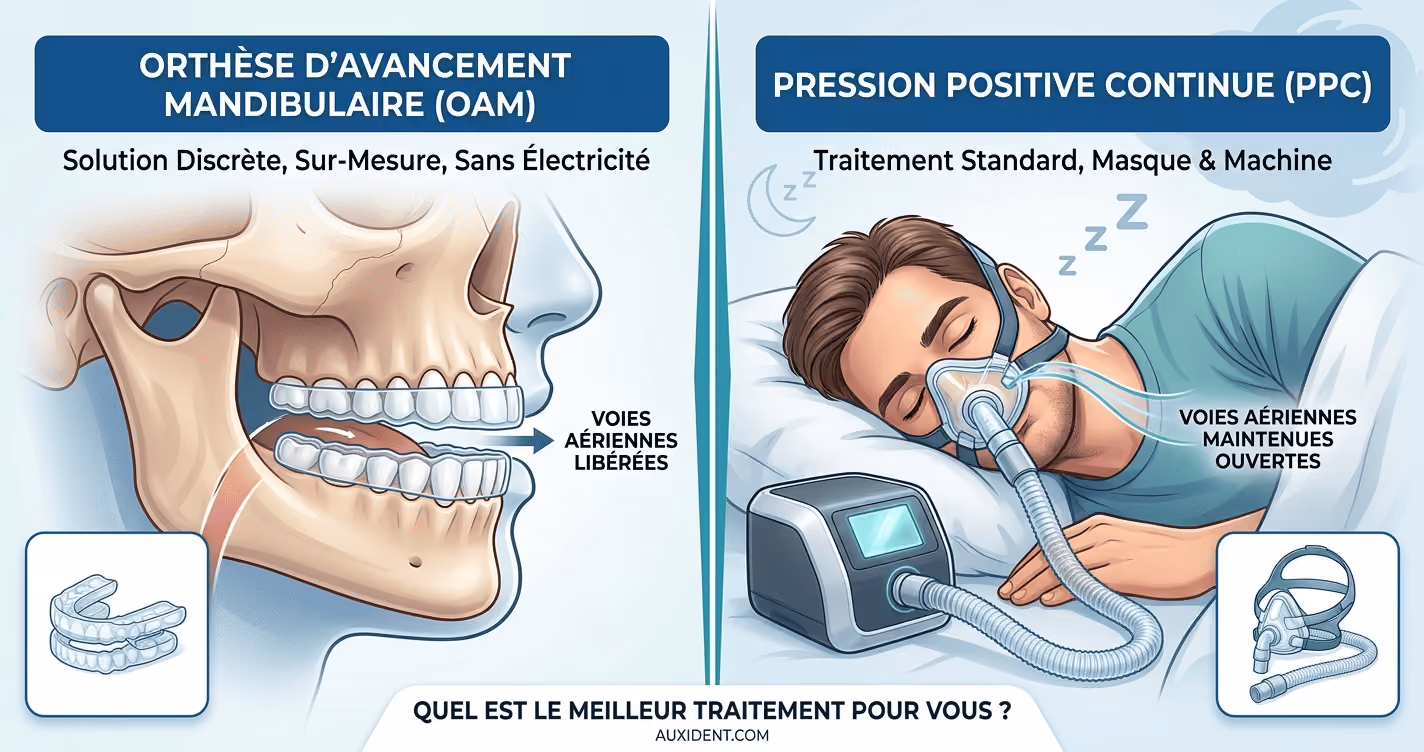 orthèse d'avancée mandibulaire pour l'apnée du sommeil
