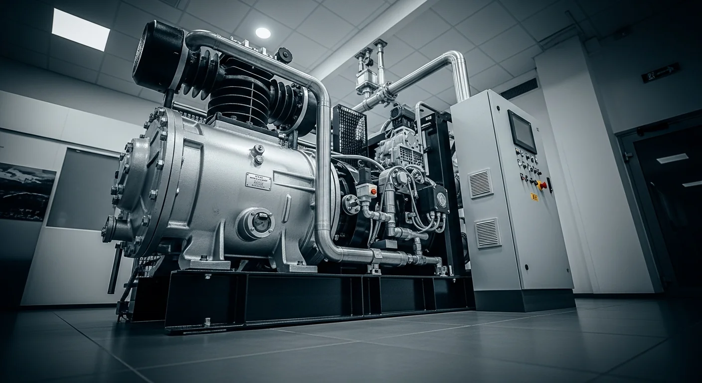 Professional Air Compressor in active commercial use at job site