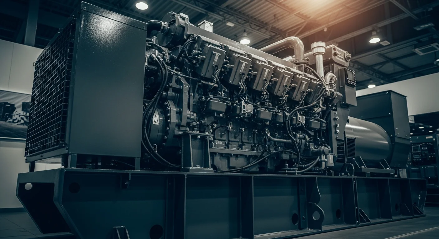 Professional diesel-generator in active commercial use at job site