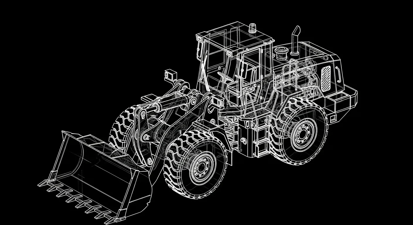Professional wheel loader in active commercial use at job site