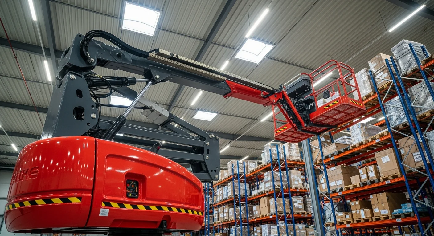 Professional Boom Lift in active commercial use at job site