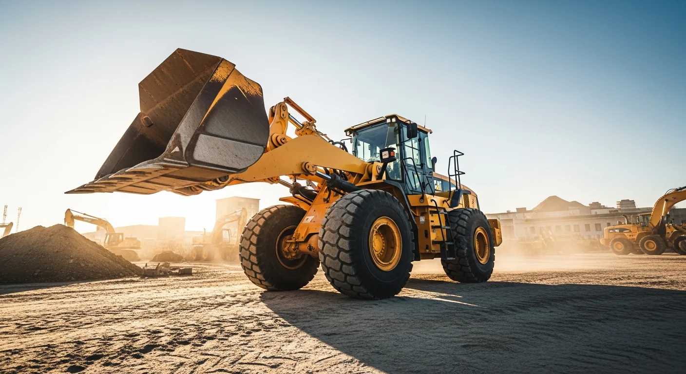 Professional Wheel Loader in active commercial use at job site