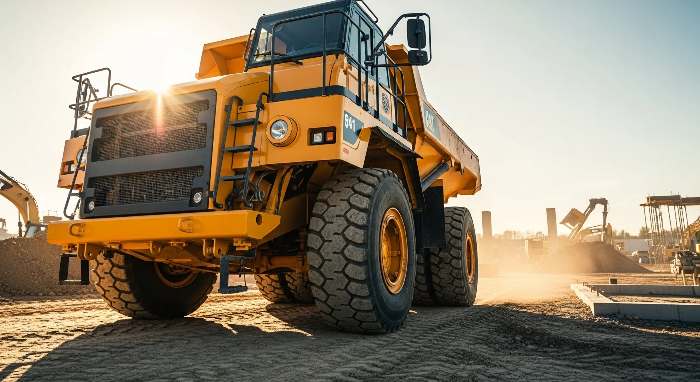 Professional Dump Truck in active commercial use at job site