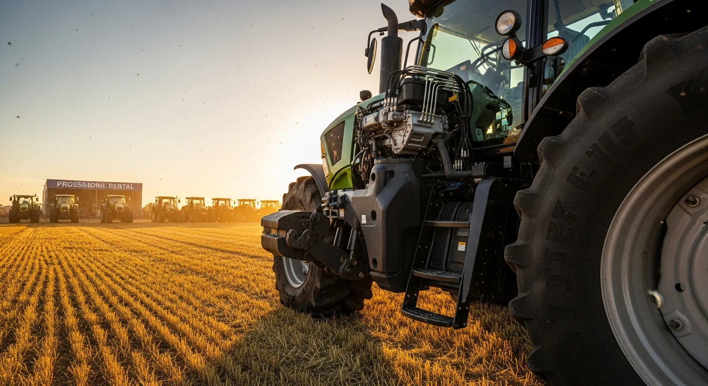 Professional tractor in active commercial use at job site
