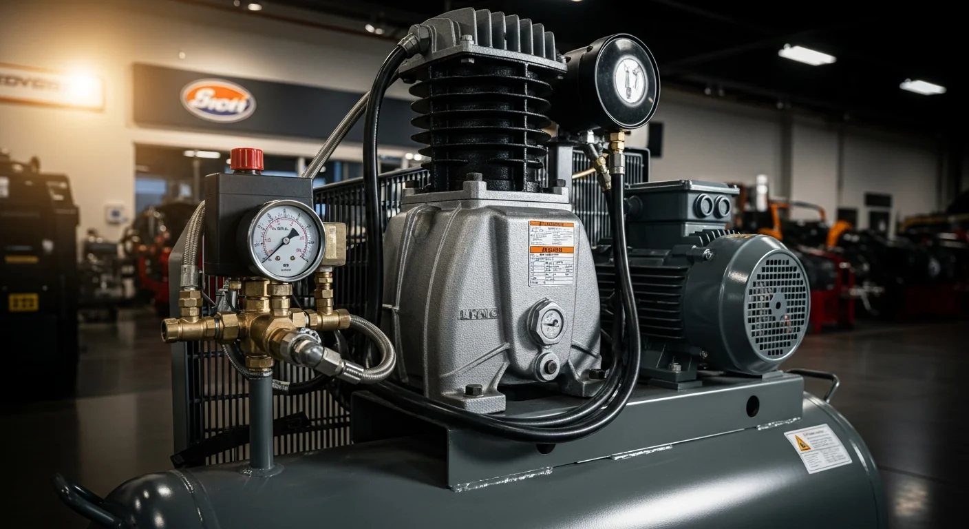 Professional Air Compressor in active commercial use at job site