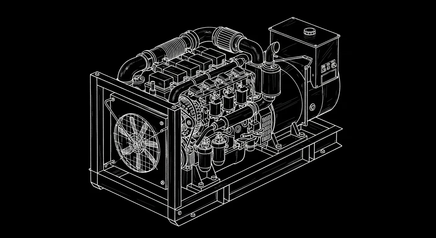 Professional Generator in active commercial use at job site