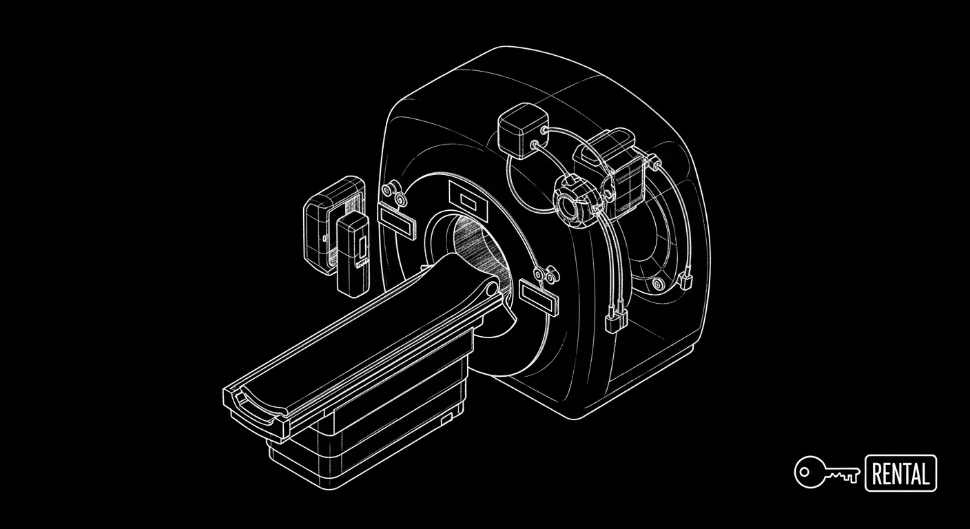 Professional mri machine in active commercial use at job site