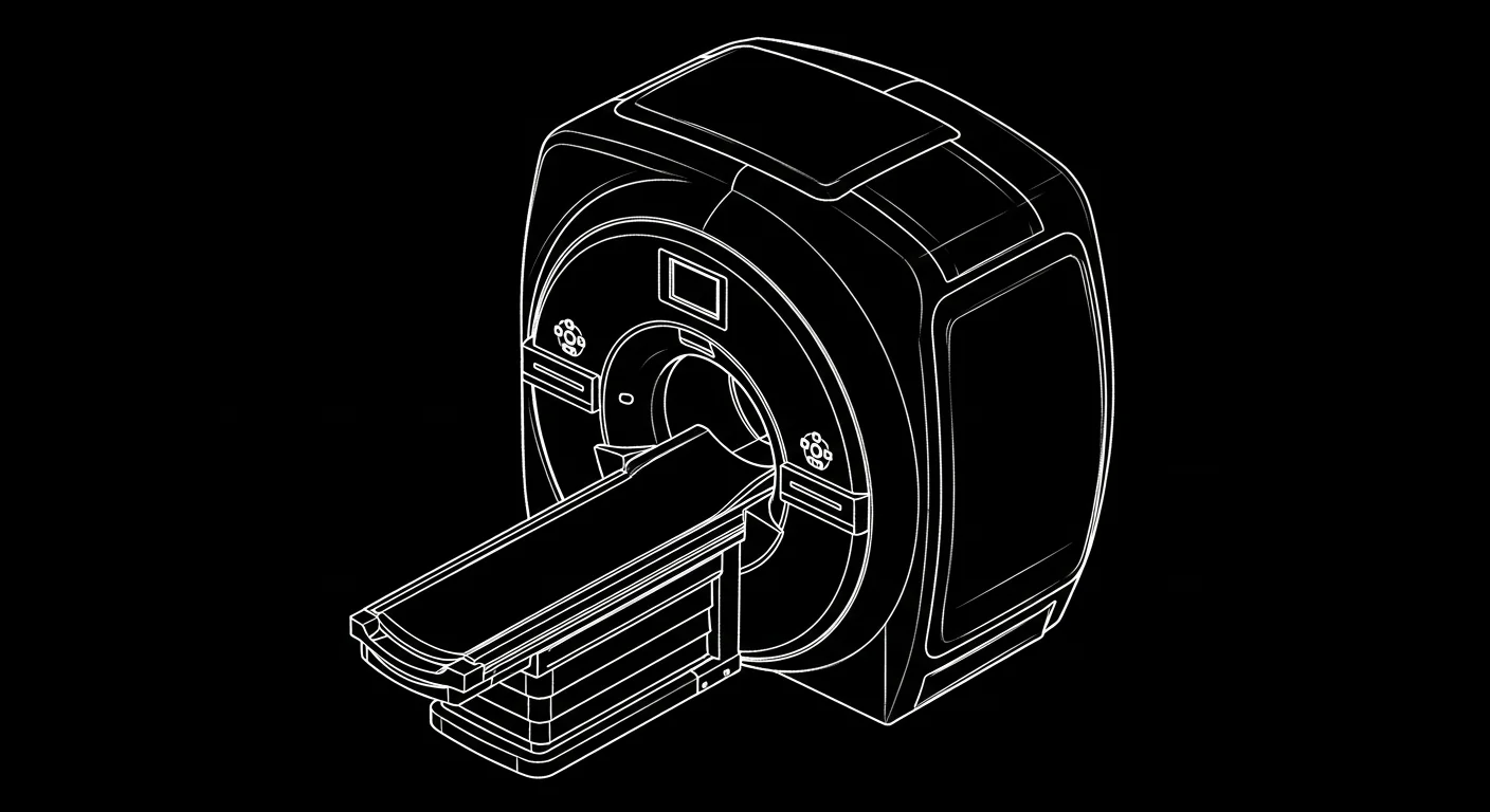 Professional mri machine in active commercial use at job site