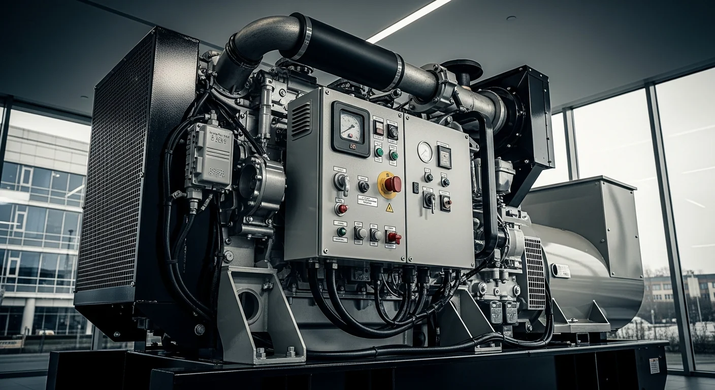 Professional diesel-generator in active commercial use at job site