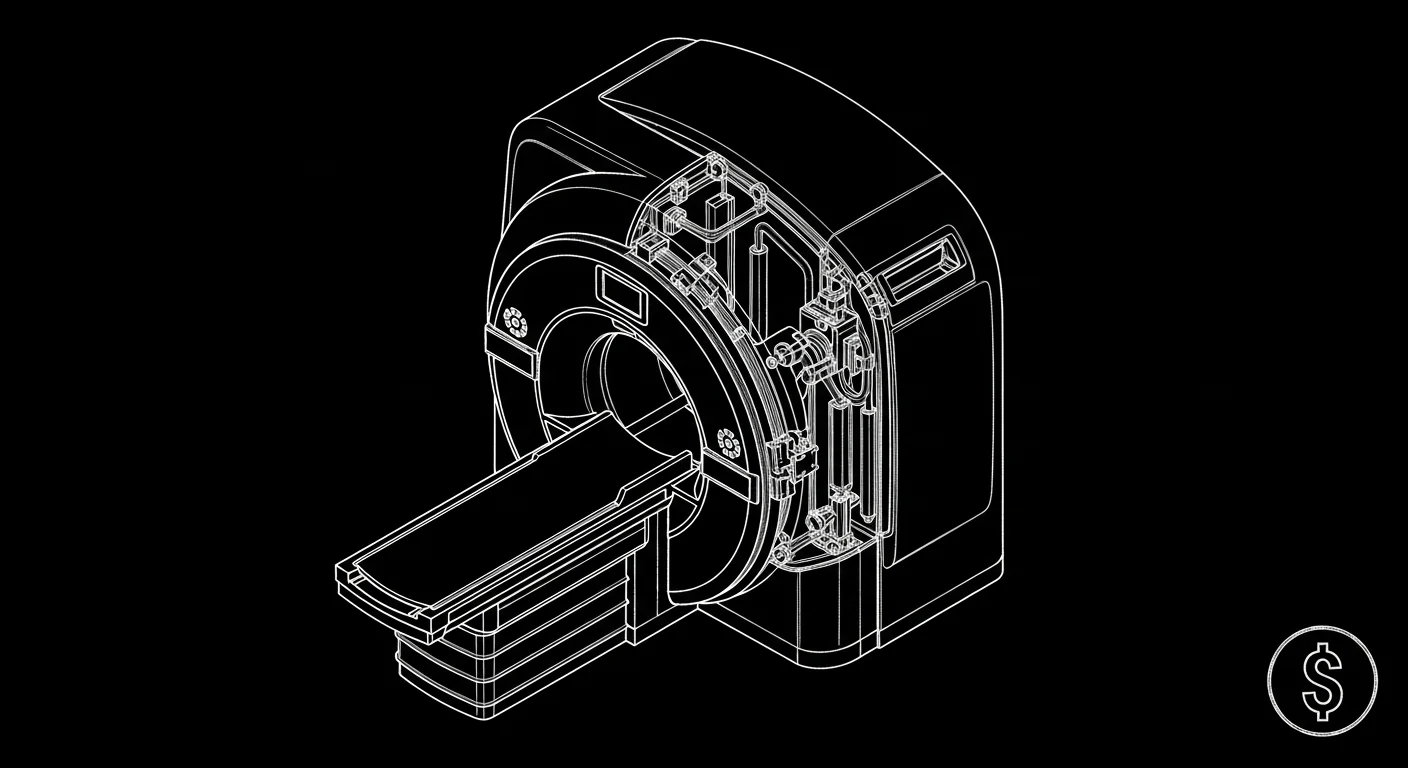 Professional mri machine in active commercial use at job site