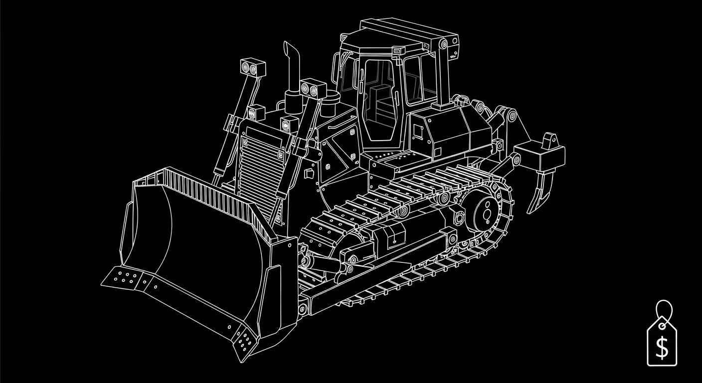 Professional Bulldozer in active commercial use at job site