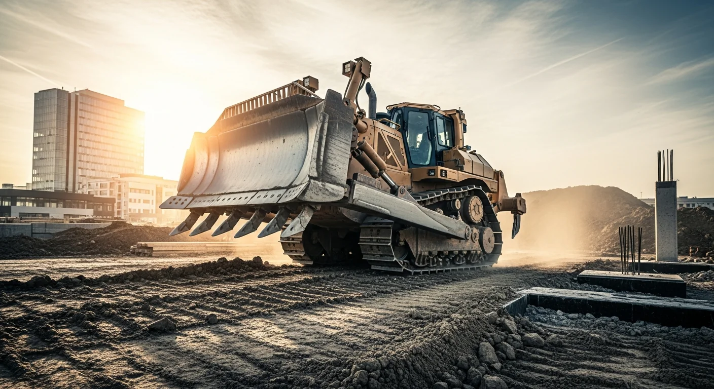 Professional Bulldozer in active commercial use at job site