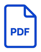 Blue icon of a document with folded corner and PDF text in the center.