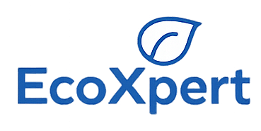 EcoXpert logo with a stylized leaf above the text.