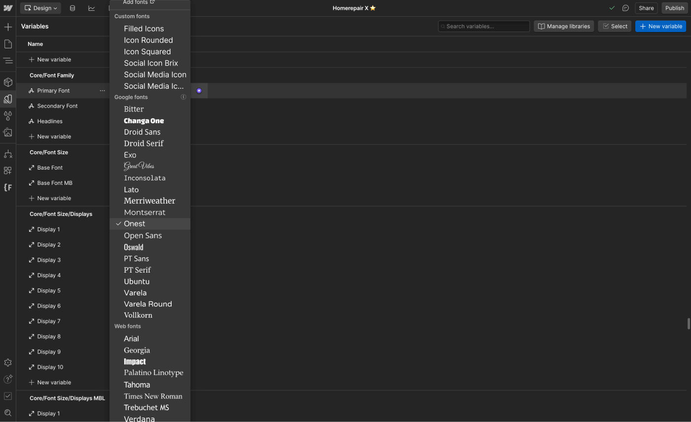 Typography - Homerepair X Webflow Template | BRIX Templates