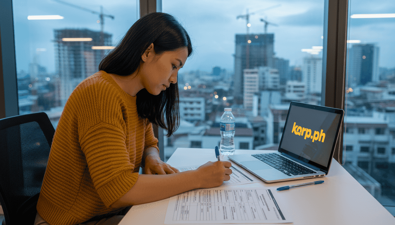 Entrepreneur completing business registration paperwork