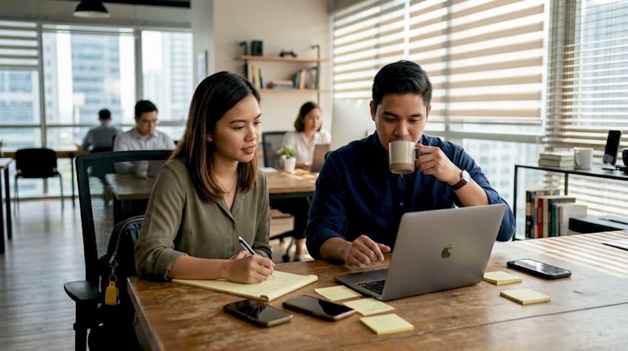 Founders discussing shareholder agreement terms