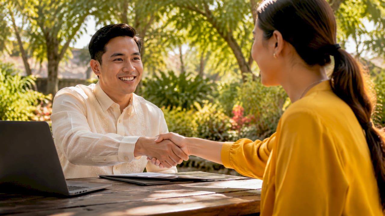 Handshake between Filipino and Southeast Asian business partners