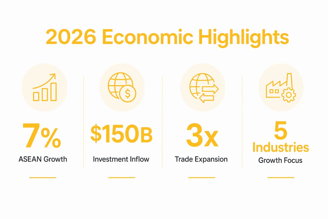 Infographic showing 2026 economic opportunities in Southeast Asia