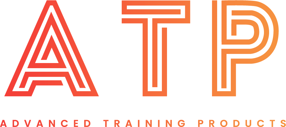 ATP logo with stylized letters in gradient orange and red above text 'Advanced Training Products'.