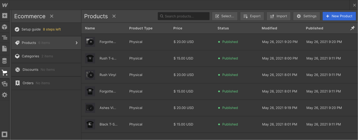 CMS Collection - Music X Webflow Template