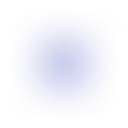 Blurry blue circle with a soft, glowing edge on a transparent background.