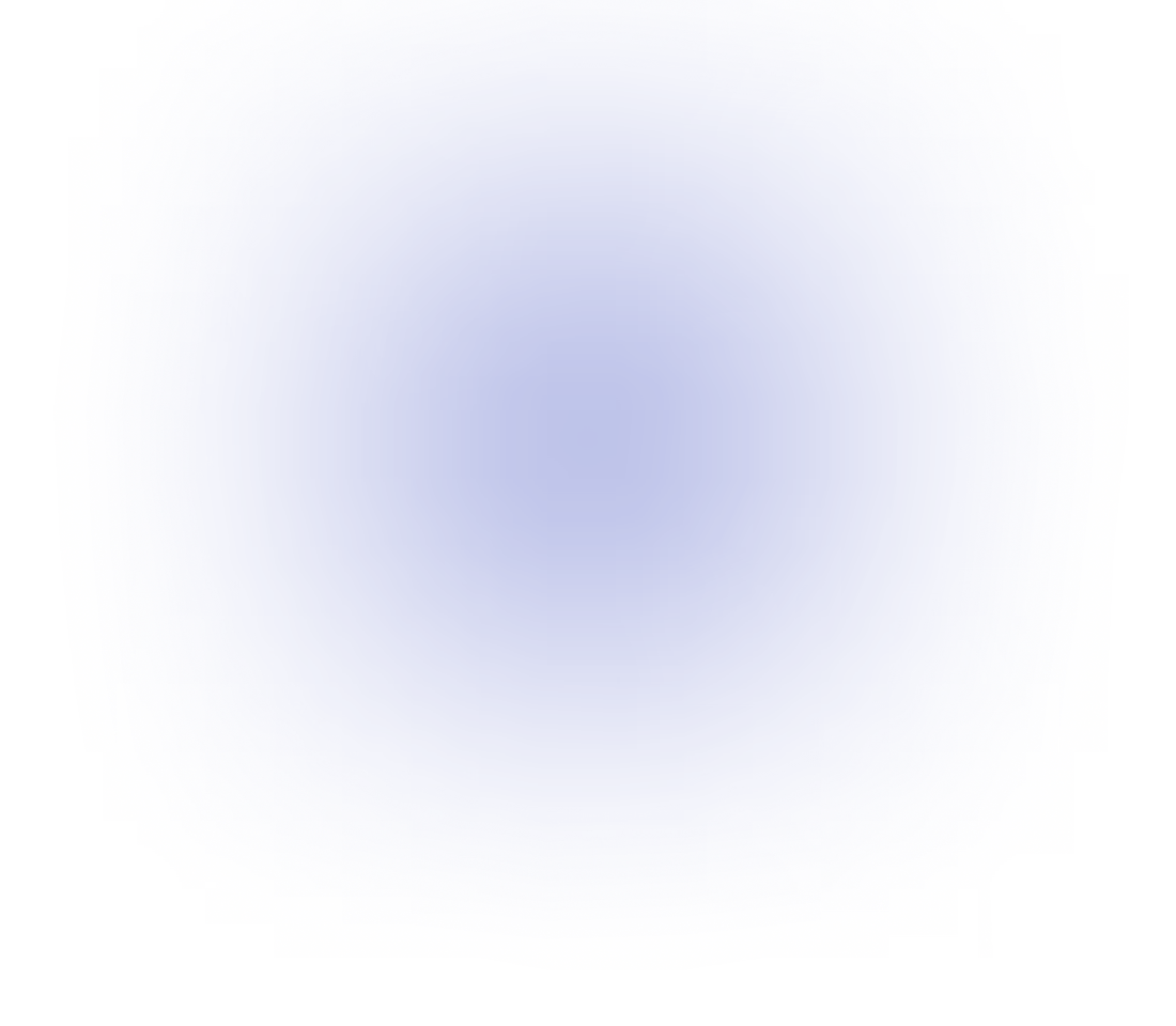 Blurred circular gradient with a deep blue center fading to a lighter blue at the edges.