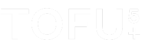 Text logo displaying the word TOFU with a superscript 5 plus sign.