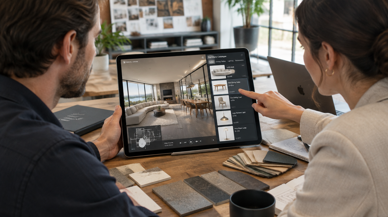 Lumora — real-time furniture selection on a tablet in Unreal Engine