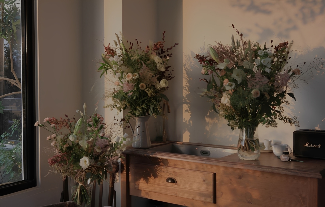 Yellow Garden、法式花藝、花藝課程、訂花、奶油波斯菊、嘉義花店、花材、捧花