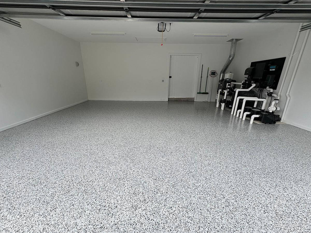 residential garage epoxy flake floor melbourne vic