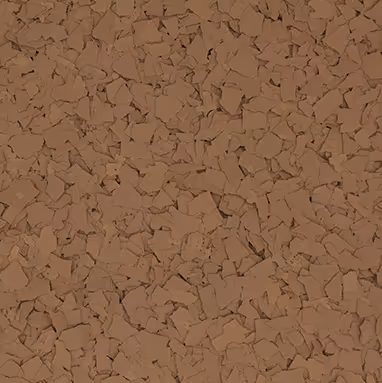 Close-up of irregularly shaped brown flakes densely packed together.