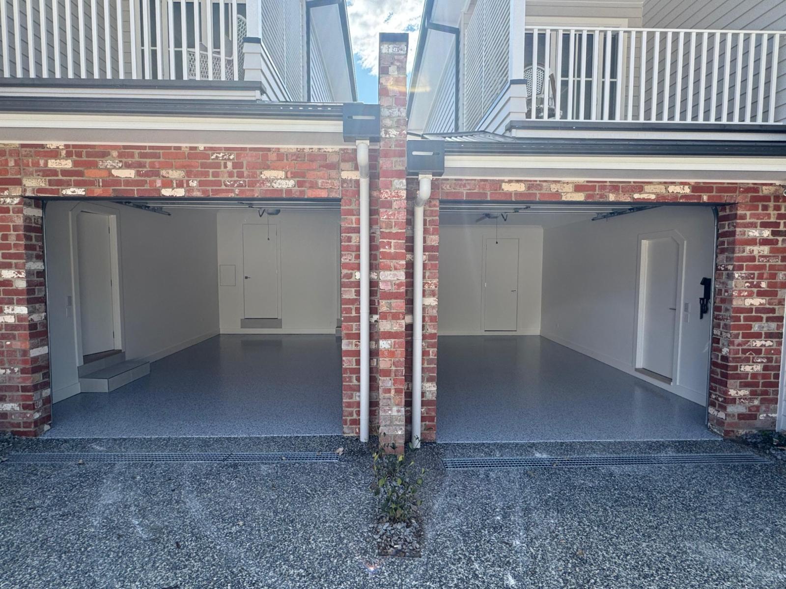 polyaspartic blue flake floor for garages in melbourne
