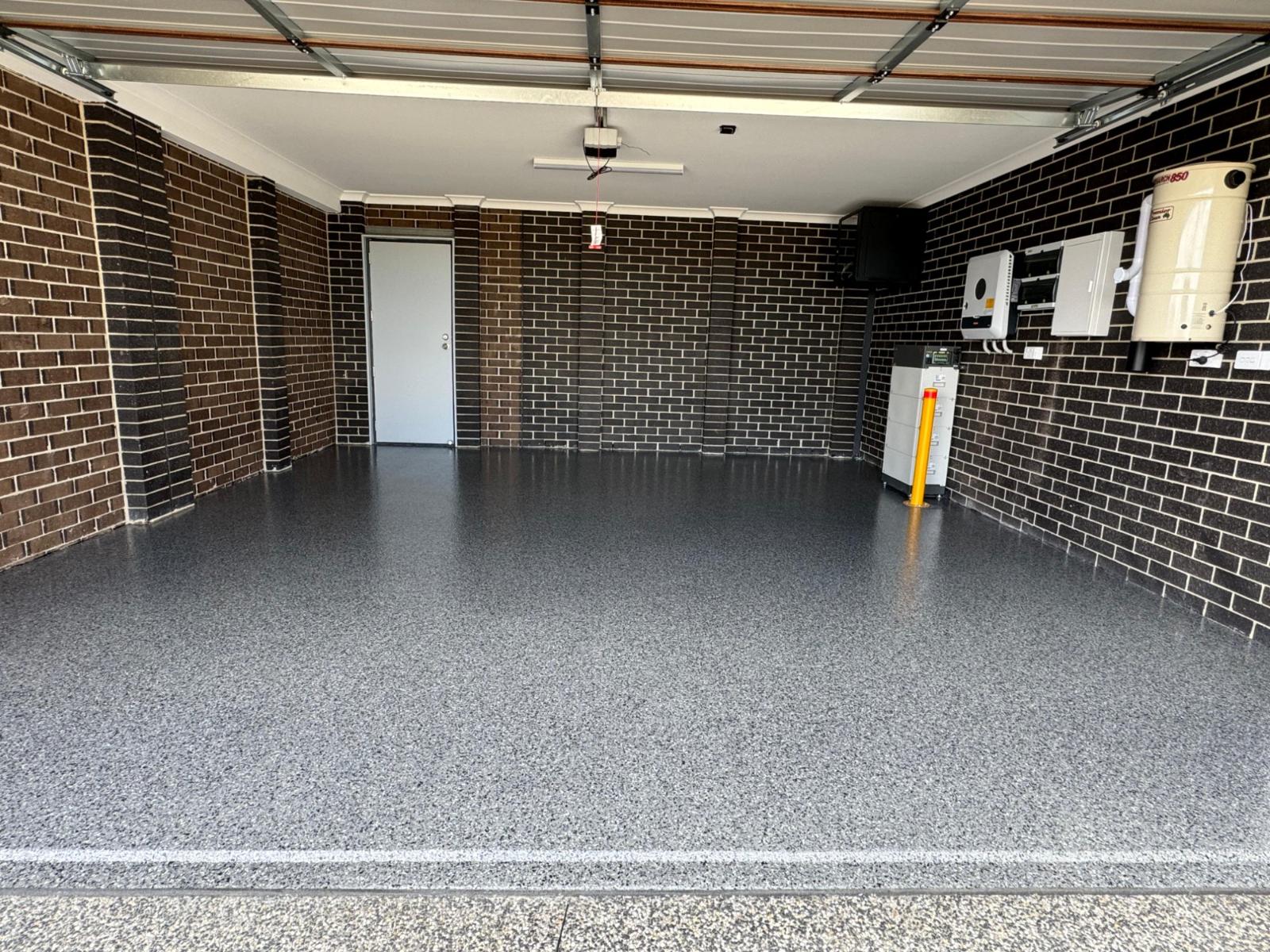 Bright epoxy flake floor coating for garage floor finish melbourne