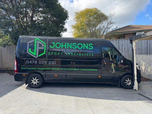 Johnsons flooring work van