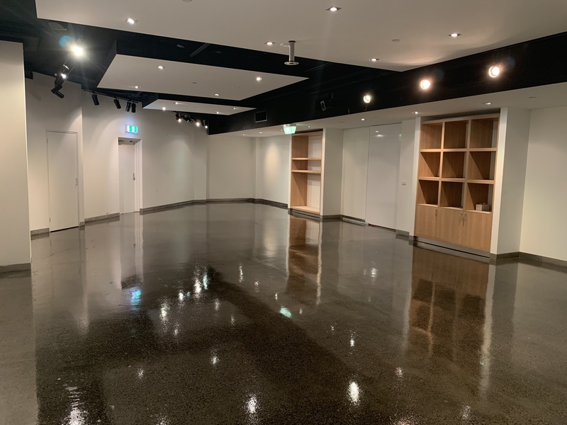 Black color epoxy floor coating for commercial spaces in melbourne