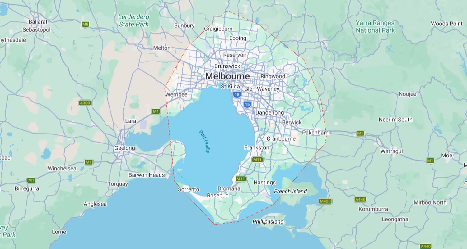 Our Service Area In Melbourne