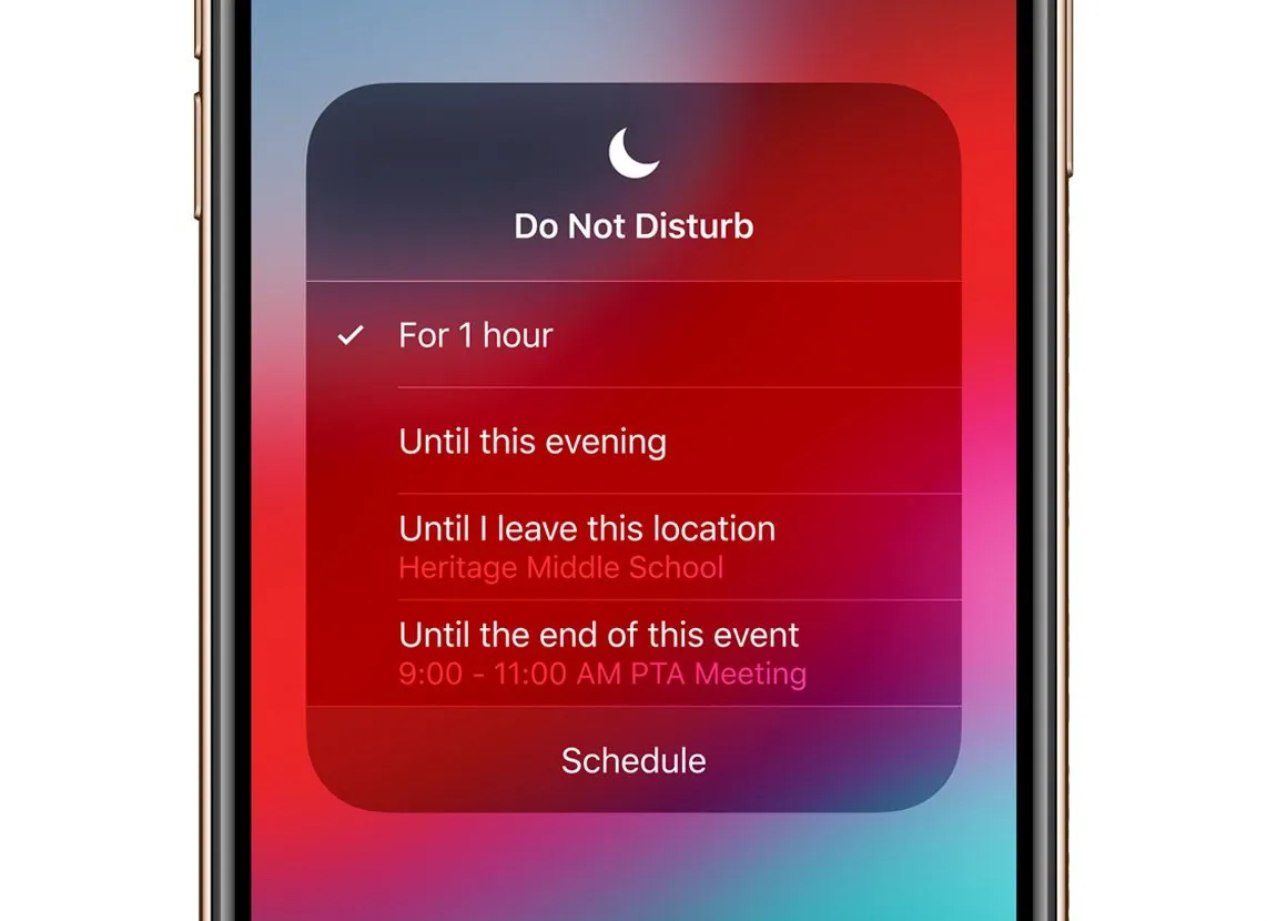 Iphone screen notifications